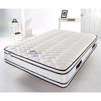 Somnior Snooze 1000 Pocket Sprung With Memory Foam Micro Quilted Mattress in White | Size: Super King