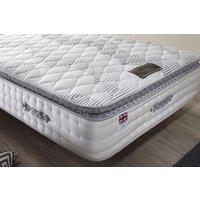 Somnior 6000 Gold 33cm Pocket Sprung Memory Foam Pillow Top Mattress Cool Blue in White | Size: Super King