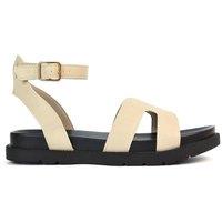 XY London Women's 'Angie' Flat Strappy Flexible Flatform Open Toe Sandals in Nude | Size: 7