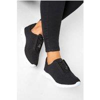 Yours Women's Wide & Extra Wide Fit Embellished Drawcord Trainers in Off-White | Size: 4EEE