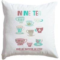 Afewhometruths Personalised 90th Birthday Gift Cushion for Tea Lover in White | Size: 40 cm x 40 cm