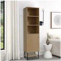 Freestanding Wooden Tall Cabinet with Bottom Shelf