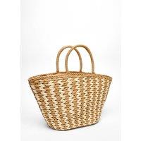 Brown Large Woven Straw Bag