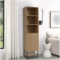 Freestanding Wooden Tall Cabinet with Bottom Shelf