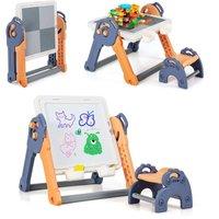 Costway 6-In-1 Multi-activity Play Table & Chair Set Folding Painting Easel