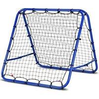 Costway Double-sided Football Training Net Pro Rebounder Net Kickback Target Goal in Blue