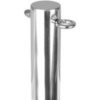 Primrose Stainless Steel Shade Sail Pole with Eyebolts in 4 Sections 4m in Metallic Silver