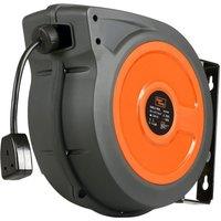 Superhandy Industrial Polypropylene Retractable Extension Cord Reel 15mx1.5mmx3G in Grey