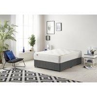 Somnior Tweed Fabric Divan Bed with Sprung Memory Foam Mattress in Charcoal | Size: King