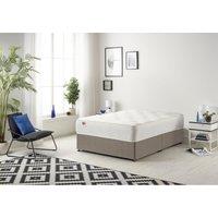 Somnior Tweed Fabric Divan Bed with Sprung Memory Foam Mattress in Brown | Size: Double