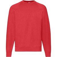 Fruit of the Loom Men's Classic 80 20 Raglan Sweatshirt in Red | Size: Large
