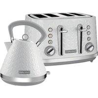 Morphy Richards Vector Kettle & Toaster Set in White