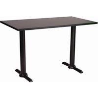 netfurniture Elliot Black Twin Table Base Rectangular Laminate Top
