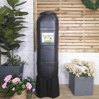 Samuel Alexander Strata 100 Litre Slimline Garden Water Butt with Filter Kit & Stand in Black