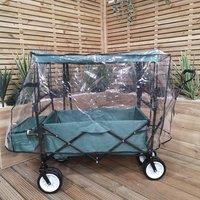Samuel Alexander 70 x 95cm Clear Waterproof Cover for Festival Camping Storage Trolley - Cover Only in Green | Size: 70 x 95 cm