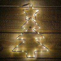 30cm Light up Iron Christmas Tree Silhouette with 40 Warm White LEDs