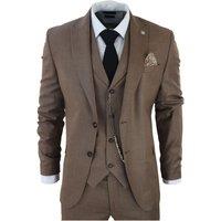 TruClothing Men's James 3 Piece Suit in Brown | Size: 44R