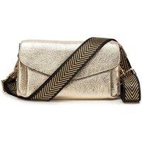 Elie Beaumont Women's Envelope Bag Gold with Gold Chevron Strap