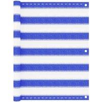 Berkfield Home Balcony Screen Blue & White 75x500 cm HDPE