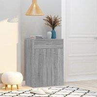 Berkfield Home Shoe Cabinet Grey Sonoma 60x35x84 cm Engineered Wood | Size: 60 x 35 x 84 cm
