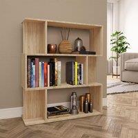 Berkfield Home Book Cabinet/Room Divider Sonoma Oak 80x24x96 cm Engineered Wood in Brown | Size: 80 x 24 x 96 cm