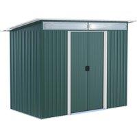 OUTSUNNY Garden Shed Storage Tool Organizer w/ Sliding Door Vent House Hut in Green