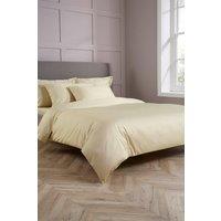 CHRISTY 400TC Luxury Cotton Sateen Plain Dye Duvet Cover Sets in Gold | Size: Super King
