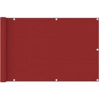 Balcony Screen Red 90x400 cm HDPE