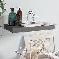 Berkfield Home Floating Wall Shelf High Gloss Grey 40x23x3.8 cm MDF