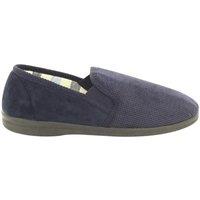 Sleepers Men's Harry Memory Foam Twin Gusset Slippers in Navy | Size: 14