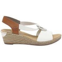 Rieker Women's 'Alula' Wedge Heel Sandals in White | Size: 6.5