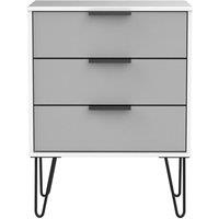 Ready Assembled 2 U Fuji 3 Drawer Chest (Ready Assembled) in Light Grey