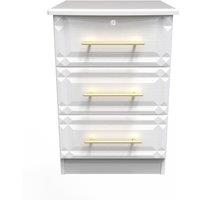 Ready Assembled 2 U Hereford 3 Drawer Bedside Cab(Ready Assembled) in White