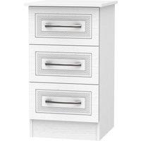 Ready Assembled 2 U Stafford 3 Drawer Bedside Cab(Ready Assembled) in White