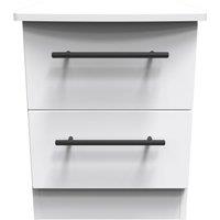 Ready Assembled 2 U Howard 2 Drawer Bedside Cab(Ready Assembled) in White