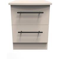 Ready Assembled 2 U Howard 2 Drawer Bedside Cab(Ready Assembled) in Taupe