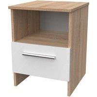 Ready Assembled 2 U Trent Bottom Drawer Lamp Table (Ready Assembled) in White