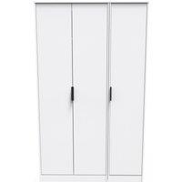 Ready Assembled 2 U Madrid 3 Door Robe (Ready Assembled) in White