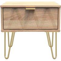 Ready Assembled 2 U Dallas 1 Drawer Bedside (Ready Assembled) in Light Oak