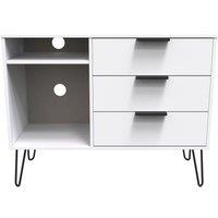 Ready Assembled 2 U Fuji 3 Drawer TV Unit (Ready Assembled) in White