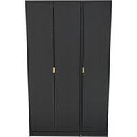 Ready Assembled 2 U Madrid 3 Door Robe (Ready Assembled) in Black