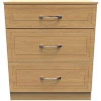 Ready Assembled 2 U Oxford 3 Drawer Deep Chest (Ready Assembled) in Natural