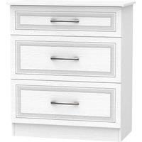 Ready Assembled 2 U Oxford 3 Drawer Deep Chest (Ready Assembled) in White