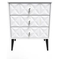Ready Assembled 2 U Toledo 3 Drawer Chest (Ready Assembled) in White