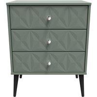 Ready Assembled 2 U Toledo 3 Drawer Chest (Ready Assembled) in Pale Green