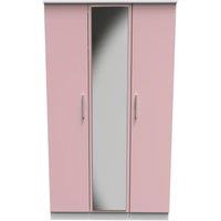 Ready Assembled 2 U Harrow Triple Mirror Wardrobe (Ready Assembled) in Dusty Pink