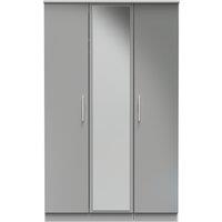 Ready Assembled 2 U Harrow Triple Mirror Wardrobe (Ready Assembled) in Grey