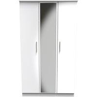 Ready Assembled 2 U Harrow Triple Mirror Wardrobe (Ready Assembled) in White