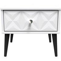 Ready Assembled 2 U Toledo 1 Drawer Side Table (Ready Assembled) in White