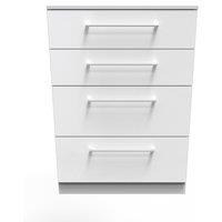 Ready Assembled 2 U Chester 4 Drawer Deep Chest (Ready Assembled) in White